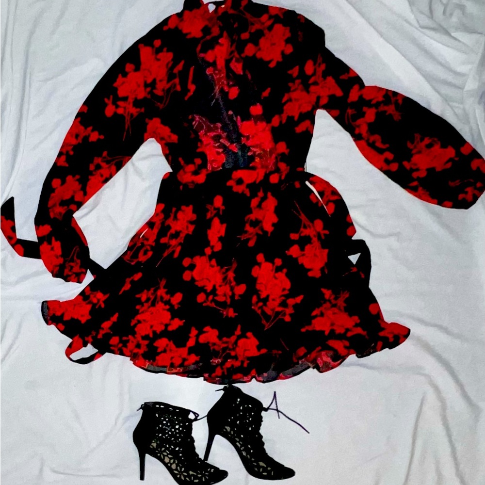 Beautiful cherry blossom summer cocktail dress
